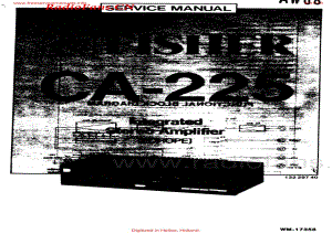Fisher-CA225-int-sm维修电路图 手册.pdf