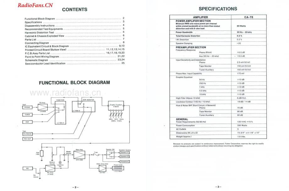 Fisher-CA78-int-sm维修电路图 手册.pdf_第2页