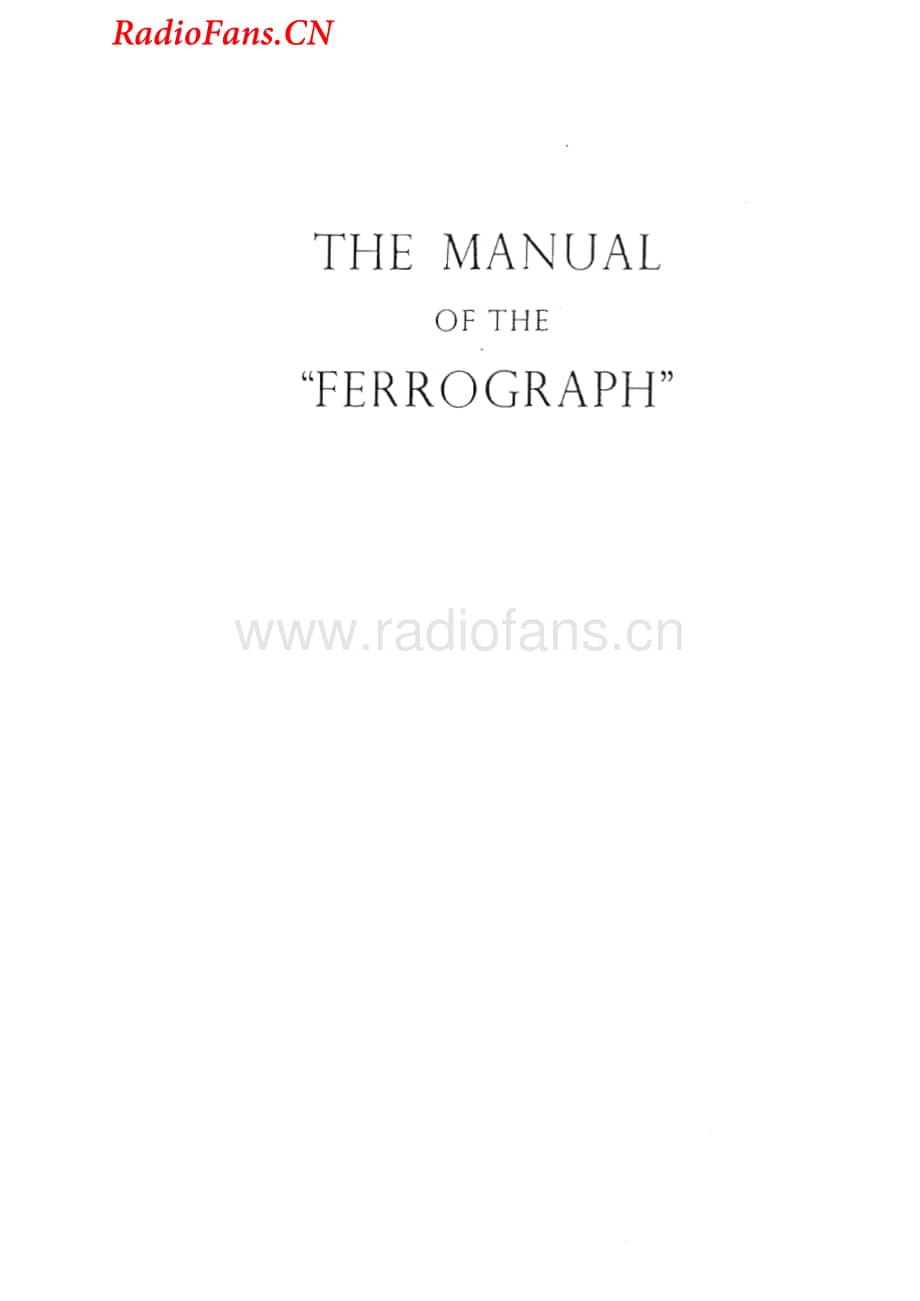 Ferguson-Ferrograph4A-tape-sm维修电路图 手册.pdf_第1页