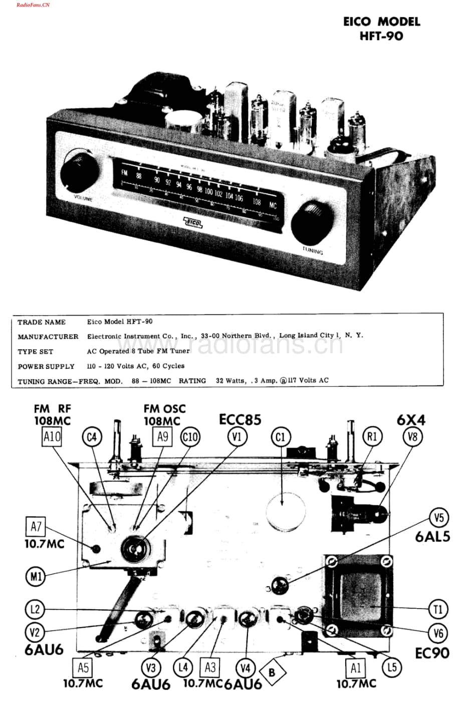 Eico-HFT90-tun-sch维修电路图 手册.pdf_第1页