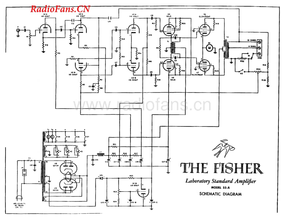 Fisher-55A-pwr-sch维修电路图 手册.pdf_第1页