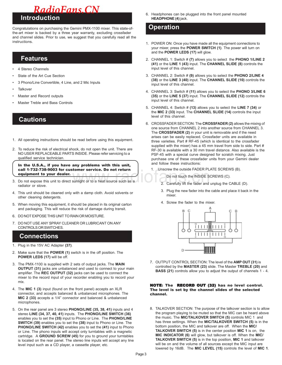 Gemini-PMX1100-mix-sm维修电路图 手册.pdf_第3页