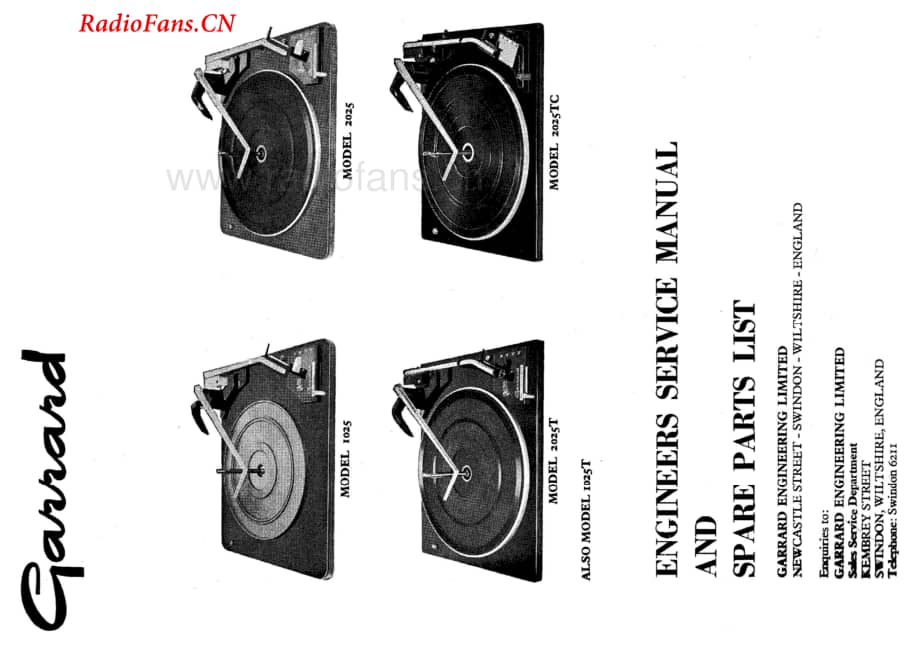 Garrard-2025T-tt-sm维修电路图 手册.pdf_第1页