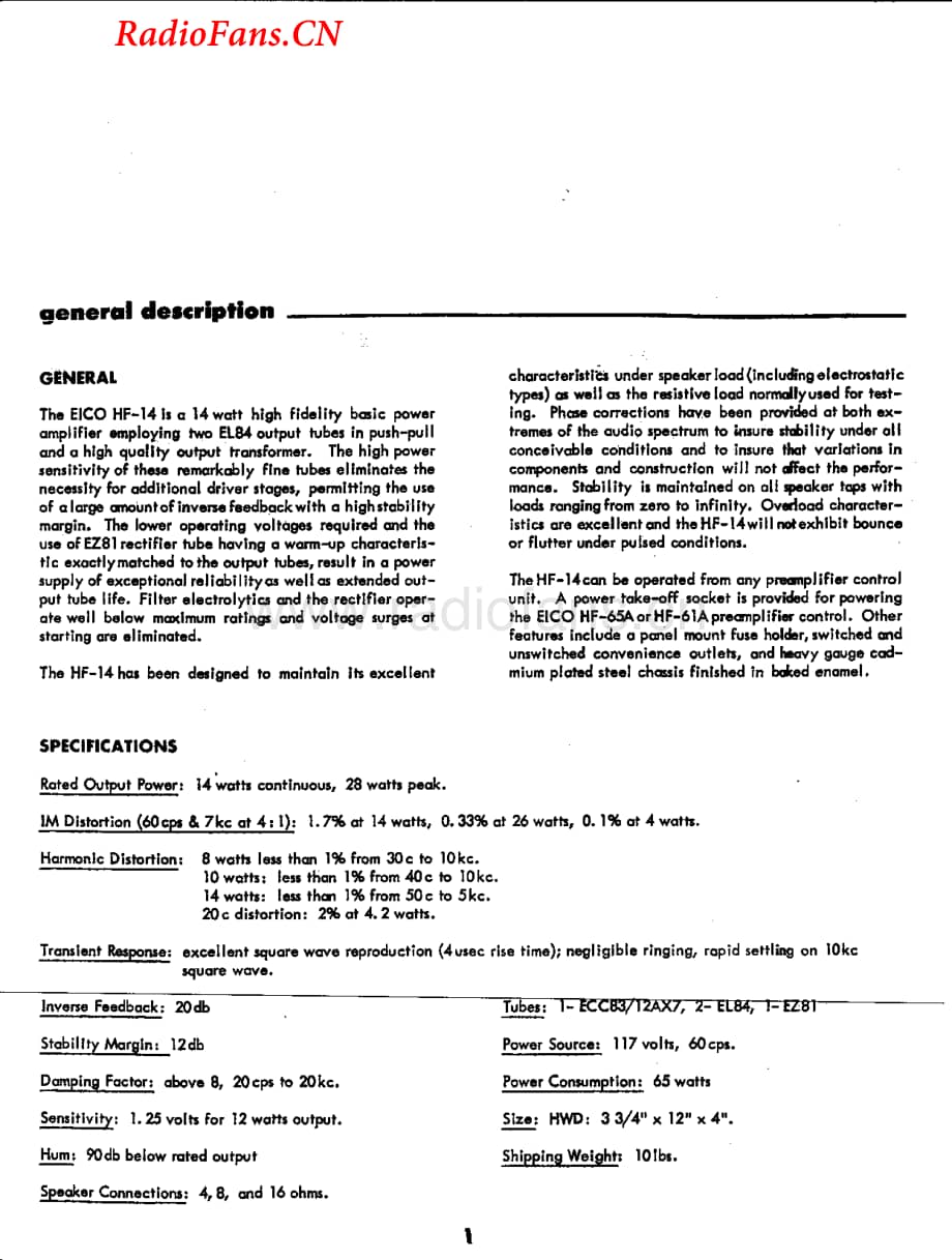 Eico-HF14-int-sm维修电路图 手册.pdf_第2页