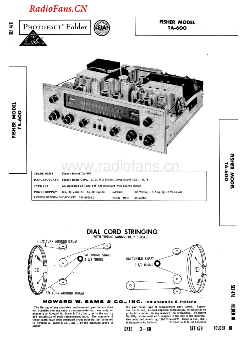 Fisher-TA600-rec-sm维修电路图 手册.pdf_第1页