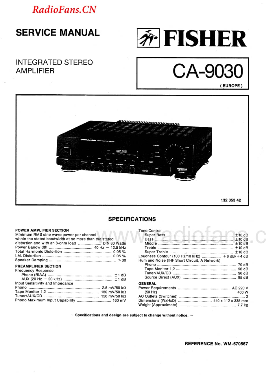 Fisher-CA9030-int-sm维修电路图 手册.pdf_第1页