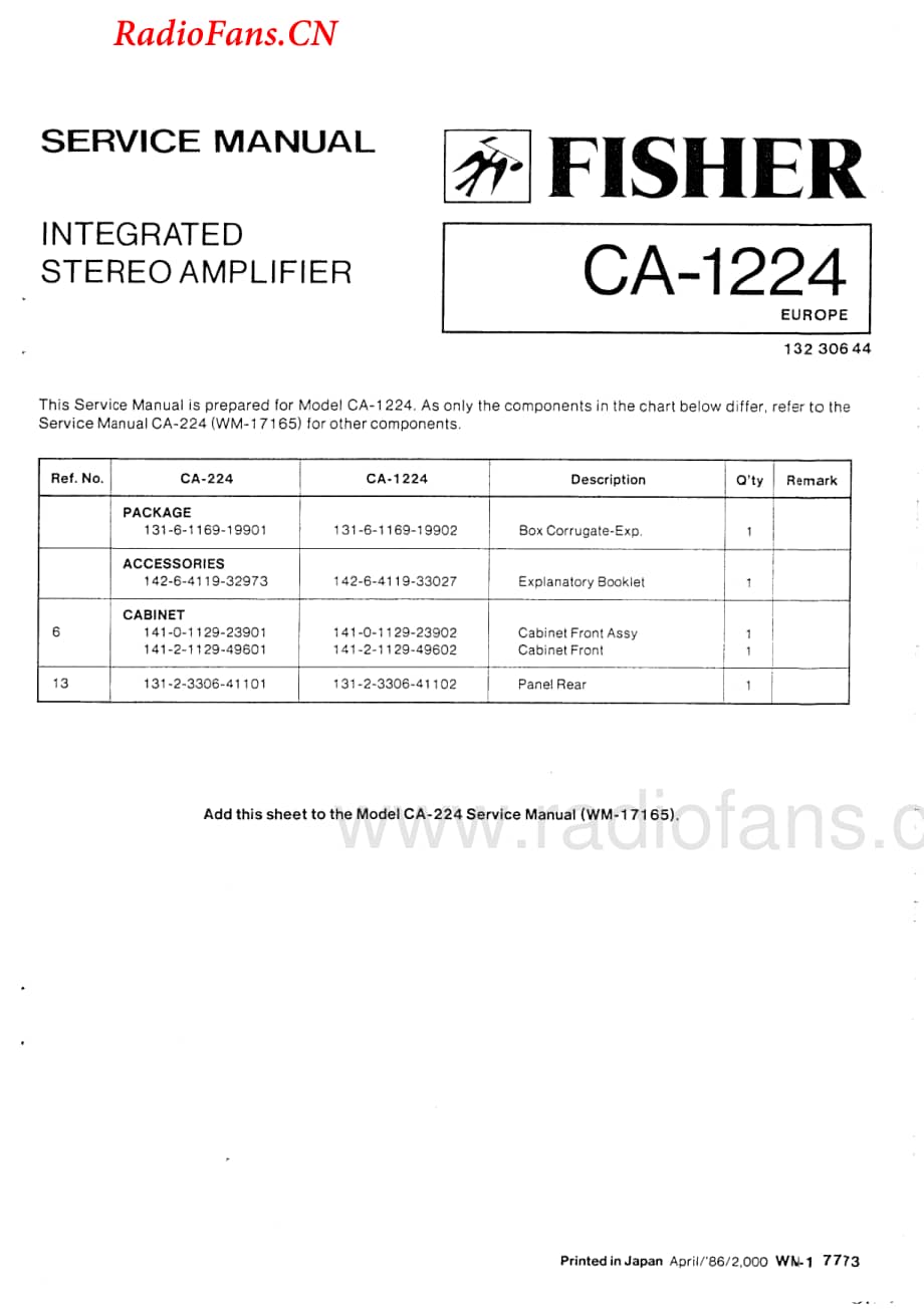 Fisher-CA1224-int-sm维修电路图 手册.pdf_第1页