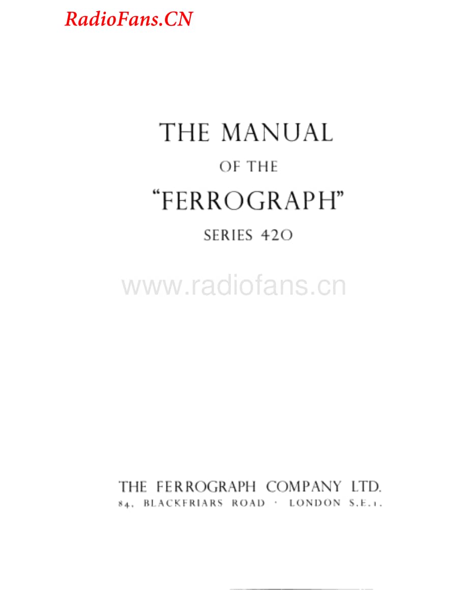 Ferguson-Ferrograph422-tape-sm维修电路图 手册.pdf_第1页