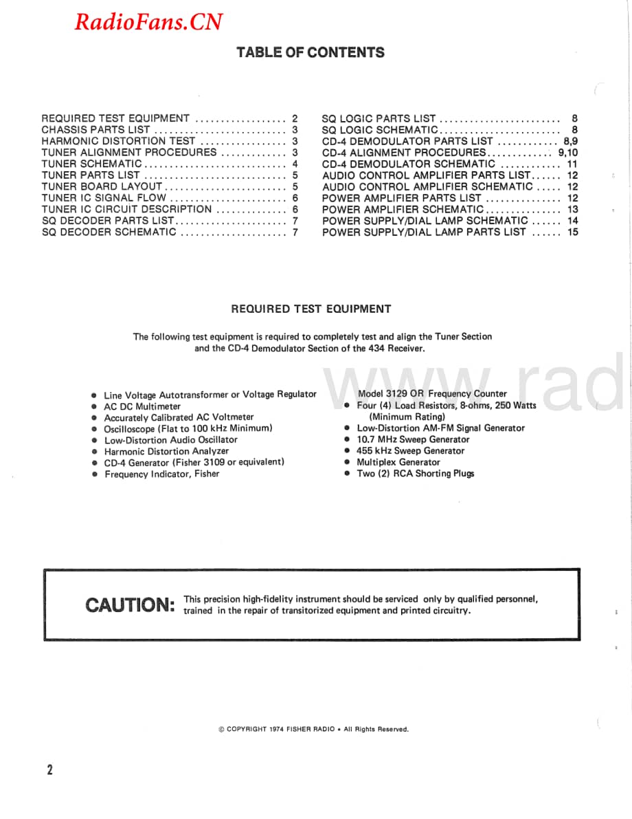 Fisher-434-rec-sm(1)维修电路图 手册.pdf_第2页