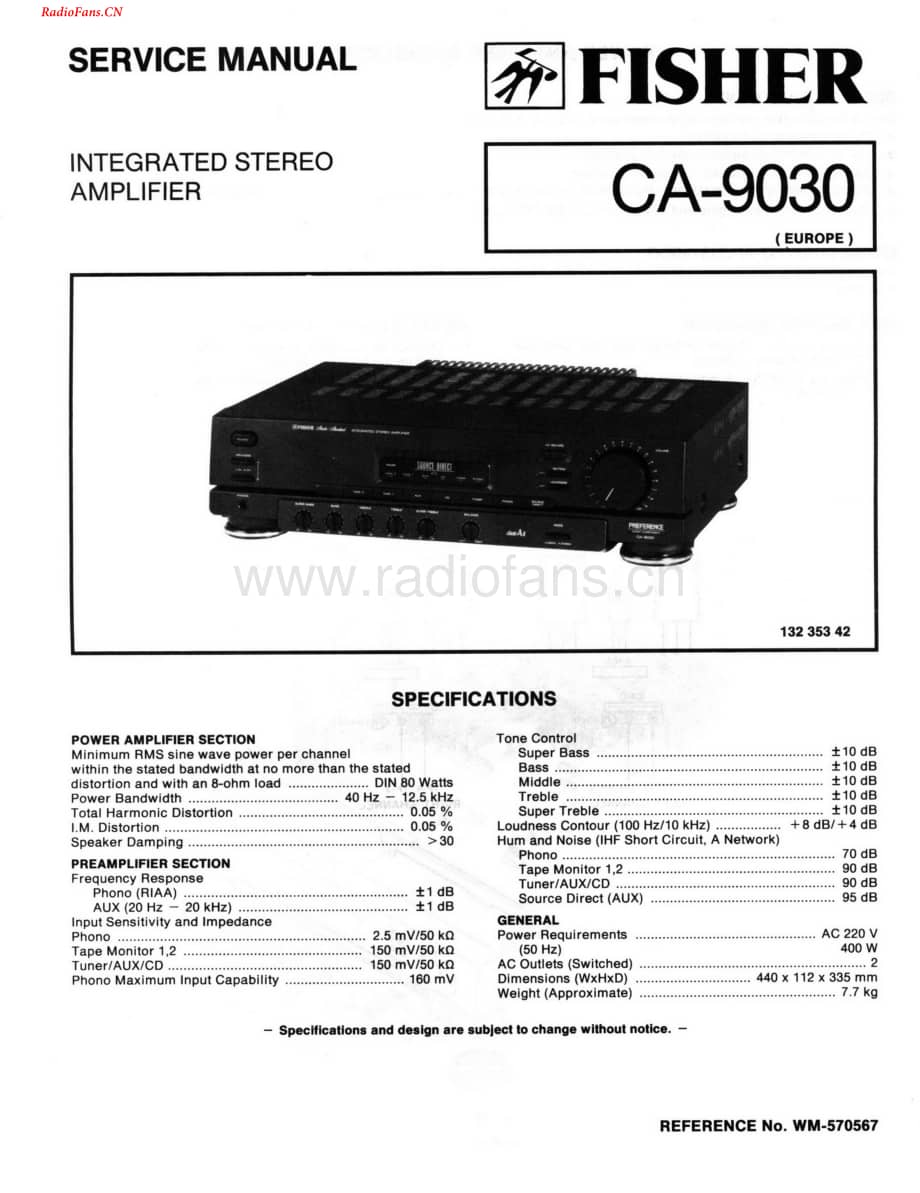 Fisher-CA9030-int-sch维修电路图 手册.pdf_第1页