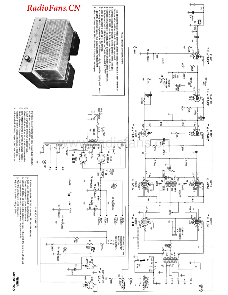 Fisher-200-pwr-sch(1)维修电路图 手册.pdf_第1页