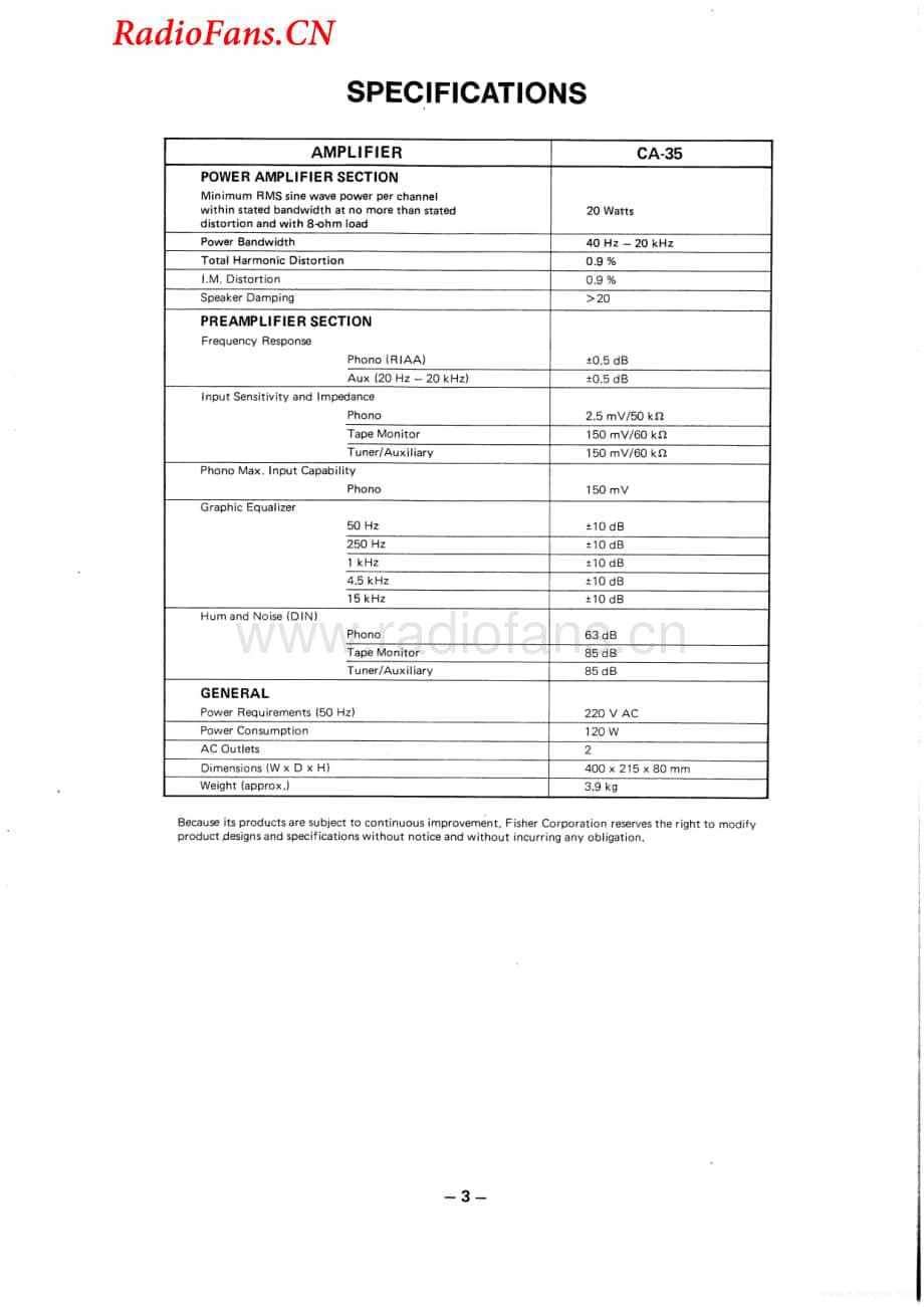 Fisher-CA35-int-sm维修电路图 手册.pdf_第3页