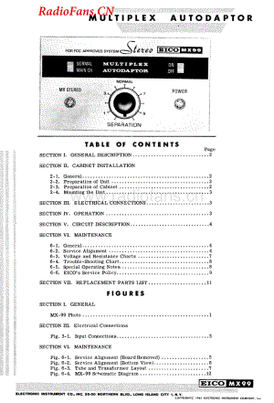 Eico-MX99-sm维修电路图 手册.pdf