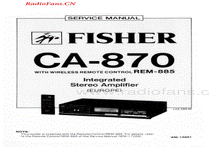 Fisher-CA870-int-sm维修电路图 手册.pdf