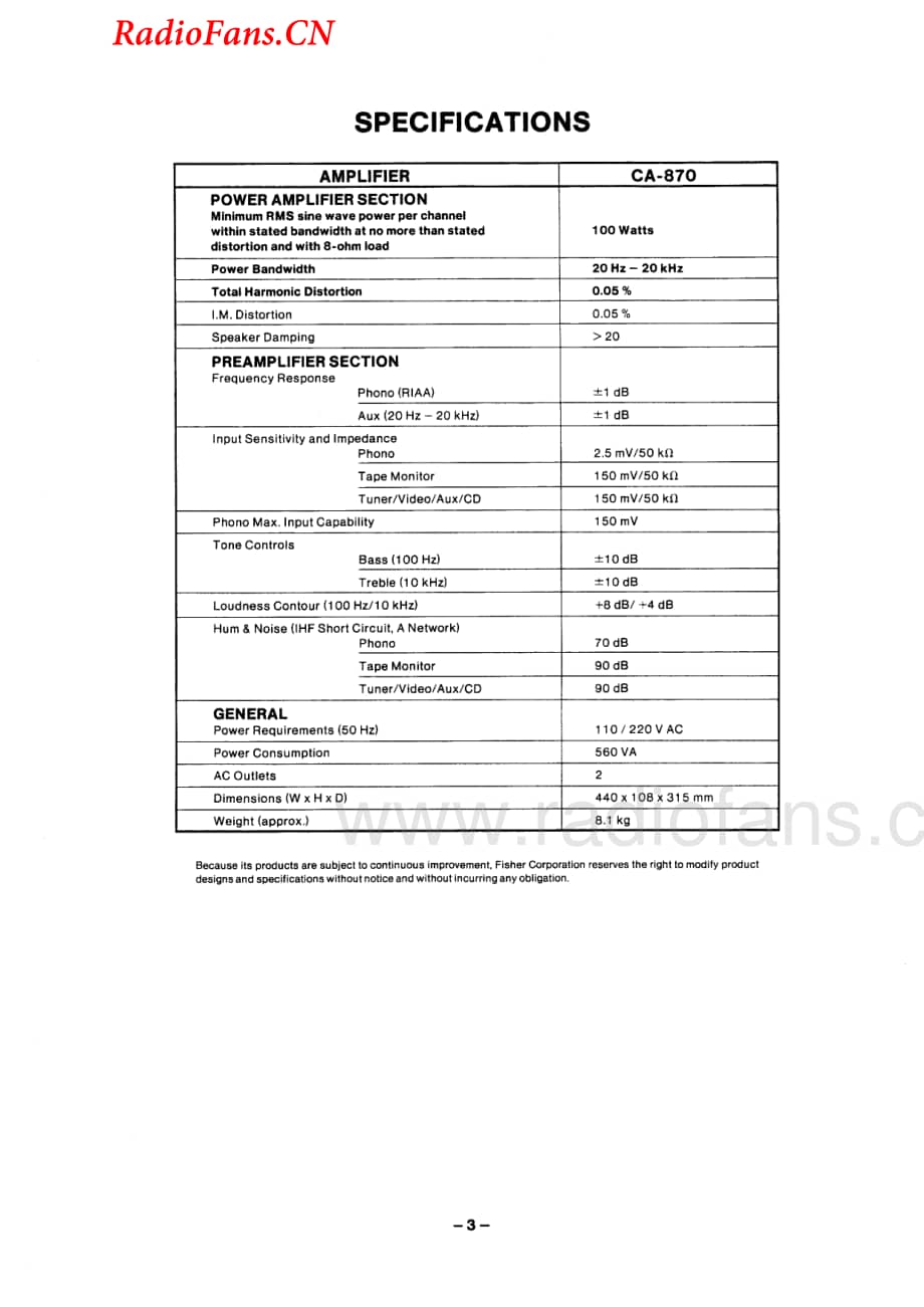 Fisher-CA870-int-sm维修电路图 手册.pdf_第3页