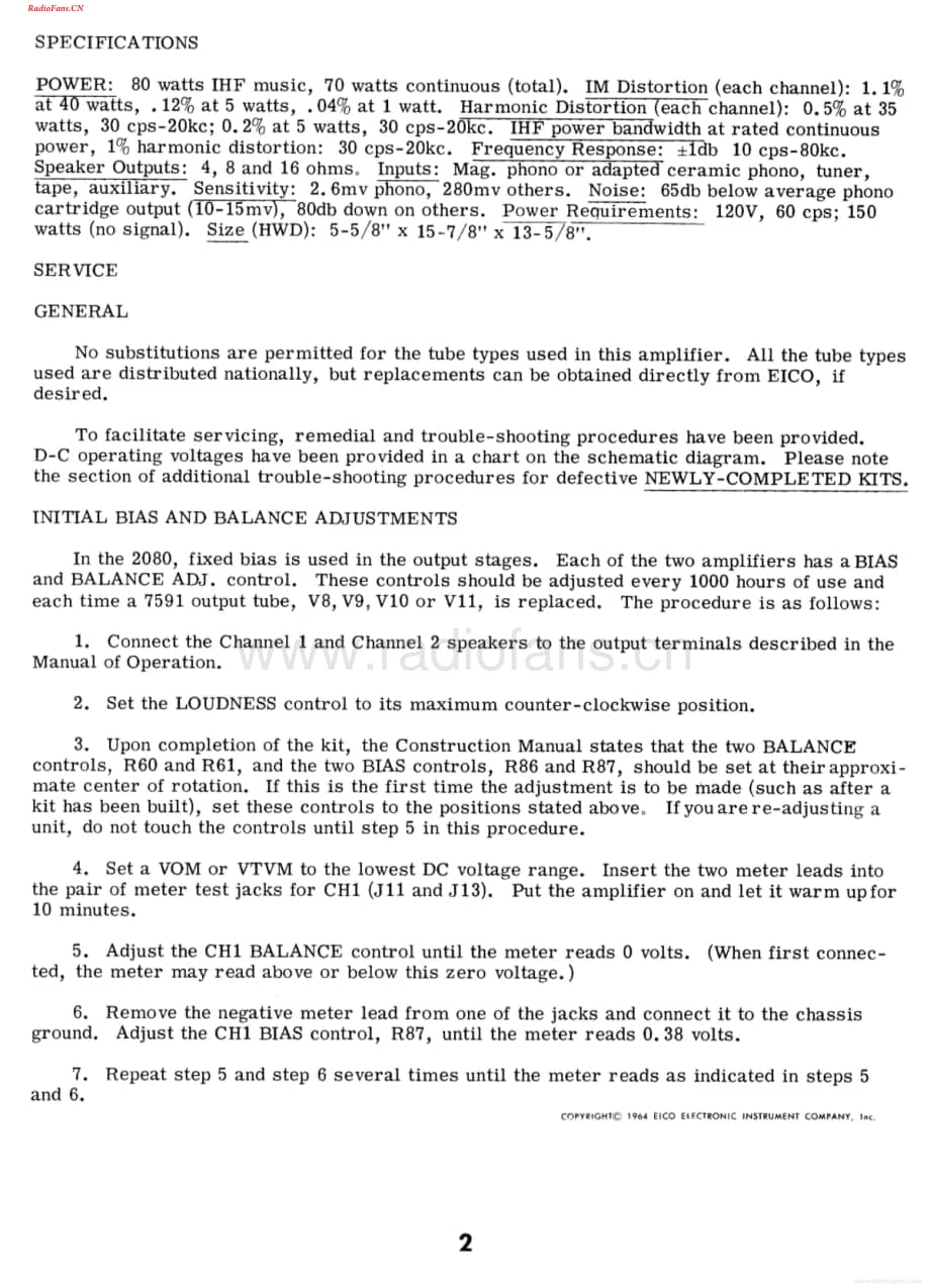 Eico-2080-int-sm维修电路图 手册.pdf_第2页