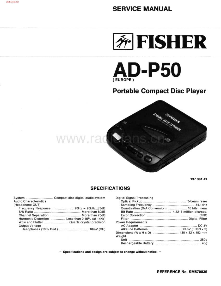 Fisher-ADP50-cd-sch维修电路图 手册.pdf_第1页