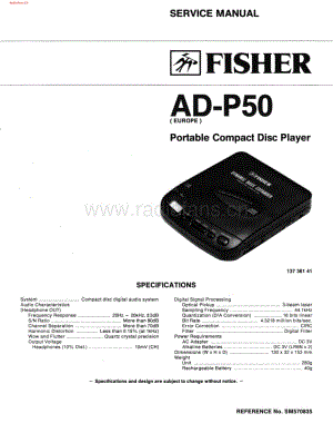 Fisher-ADP50-cd-sch维修电路图 手册.pdf