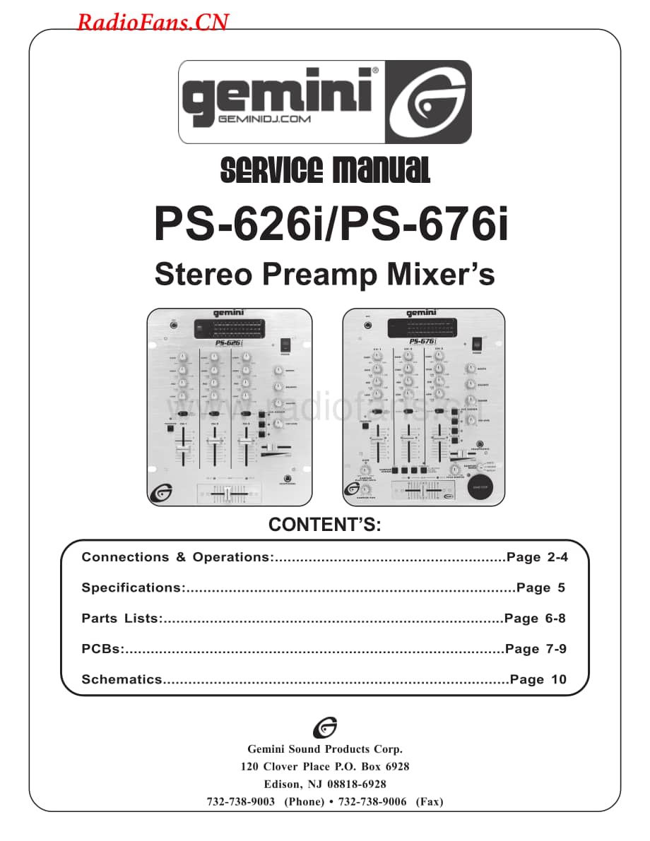 Gemini-PS626i-mix-sm维修电路图 手册.pdf_第1页