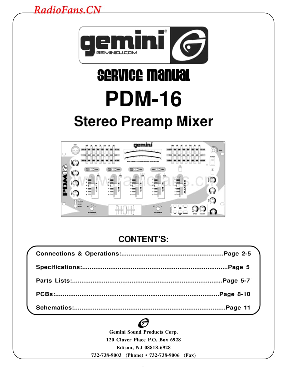 Gemini-PDM16-mix-sm维修电路图 手册.pdf_第1页