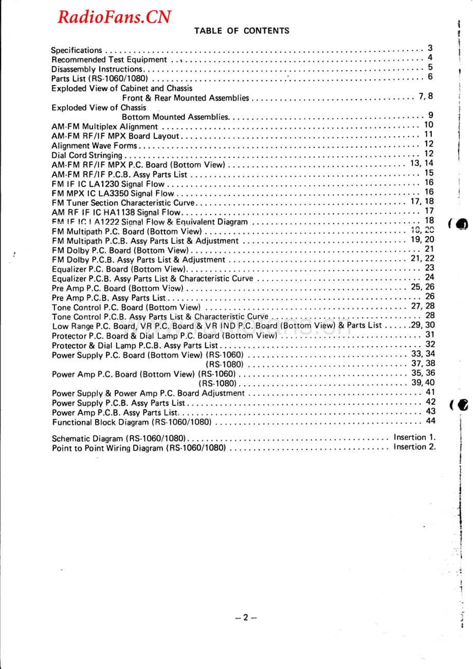 Fisher-RS1080-rec-sm维修电路图 手册.pdf_第2页