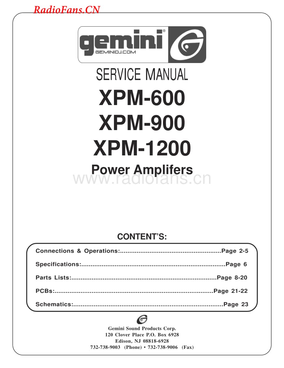 Gemini-XPM600-pwr-sm维修电路图 手册.pdf_第1页