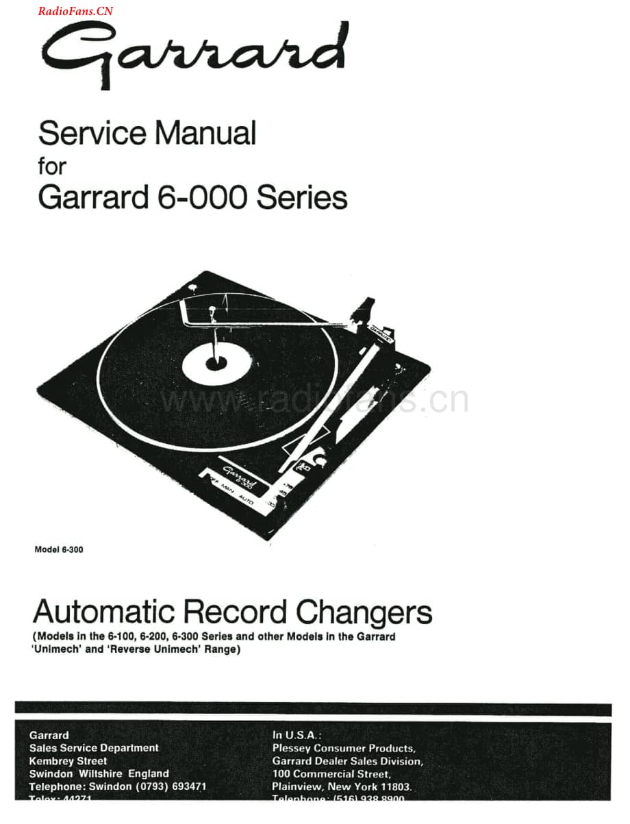 Garrard-6.300-tt-sm维修电路图 手册.pdf_第1页