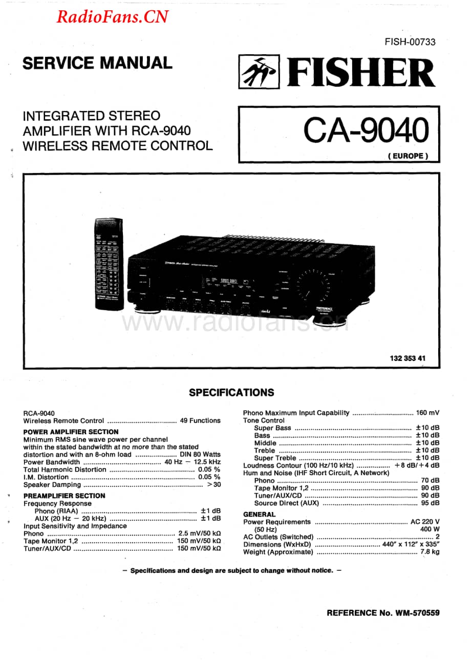 Fisher-CA9040-int-sm维修电路图 手册.pdf_第1页