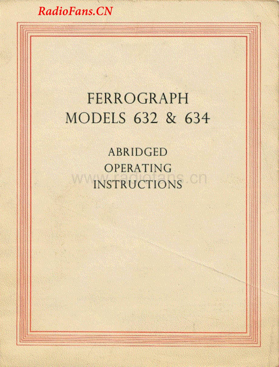 Ferguson-Ferrograph632-tape-sm维修电路图 手册.pdf_第1页