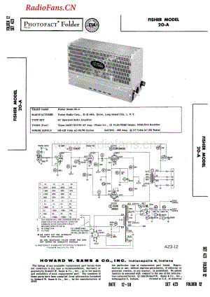 Fisher-20A-pwr-sm维修电路图 手册.pdf