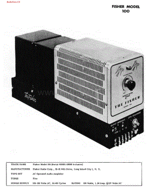 Fisher-100-pwr-sm维修电路图 手册.pdf