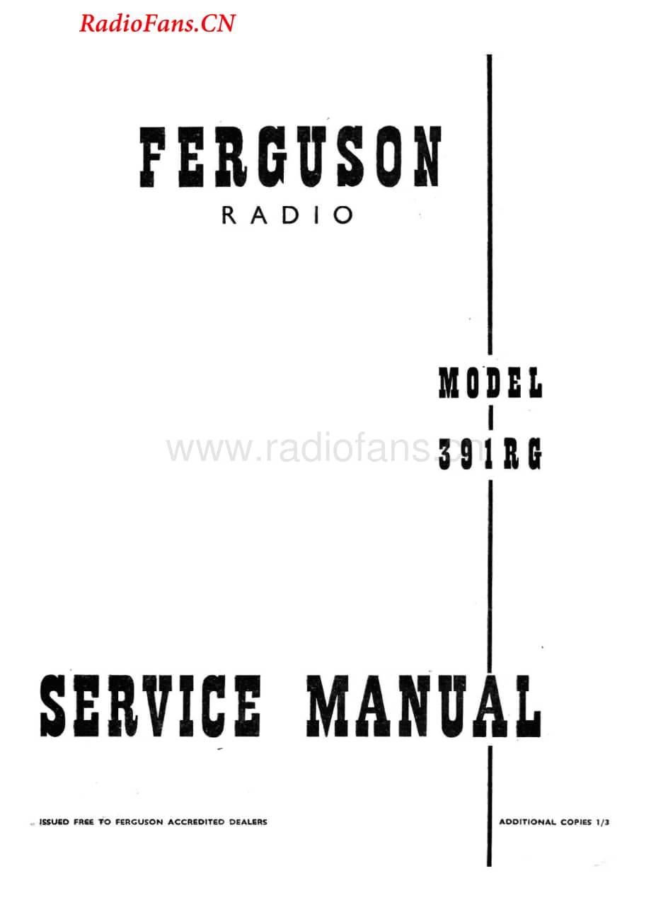 Ferguson-391RG-rec-sm维修电路图 手册.pdf_第1页