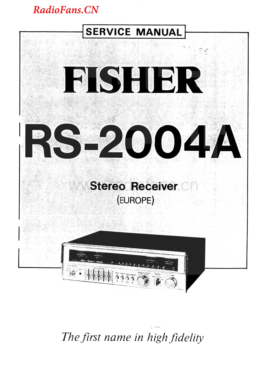 Fisher-RS2004A-rec-sm维修电路图 手册.pdf_第1页