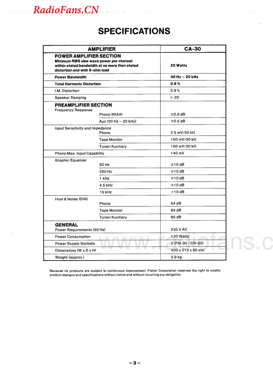 Fisher-CA30-int-sm维修电路图 手册.pdf_第3页