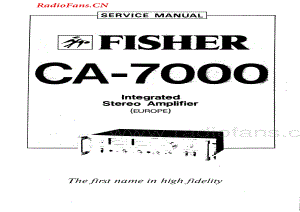 Fisher-CA7000-int-sm维修电路图 手册.pdf