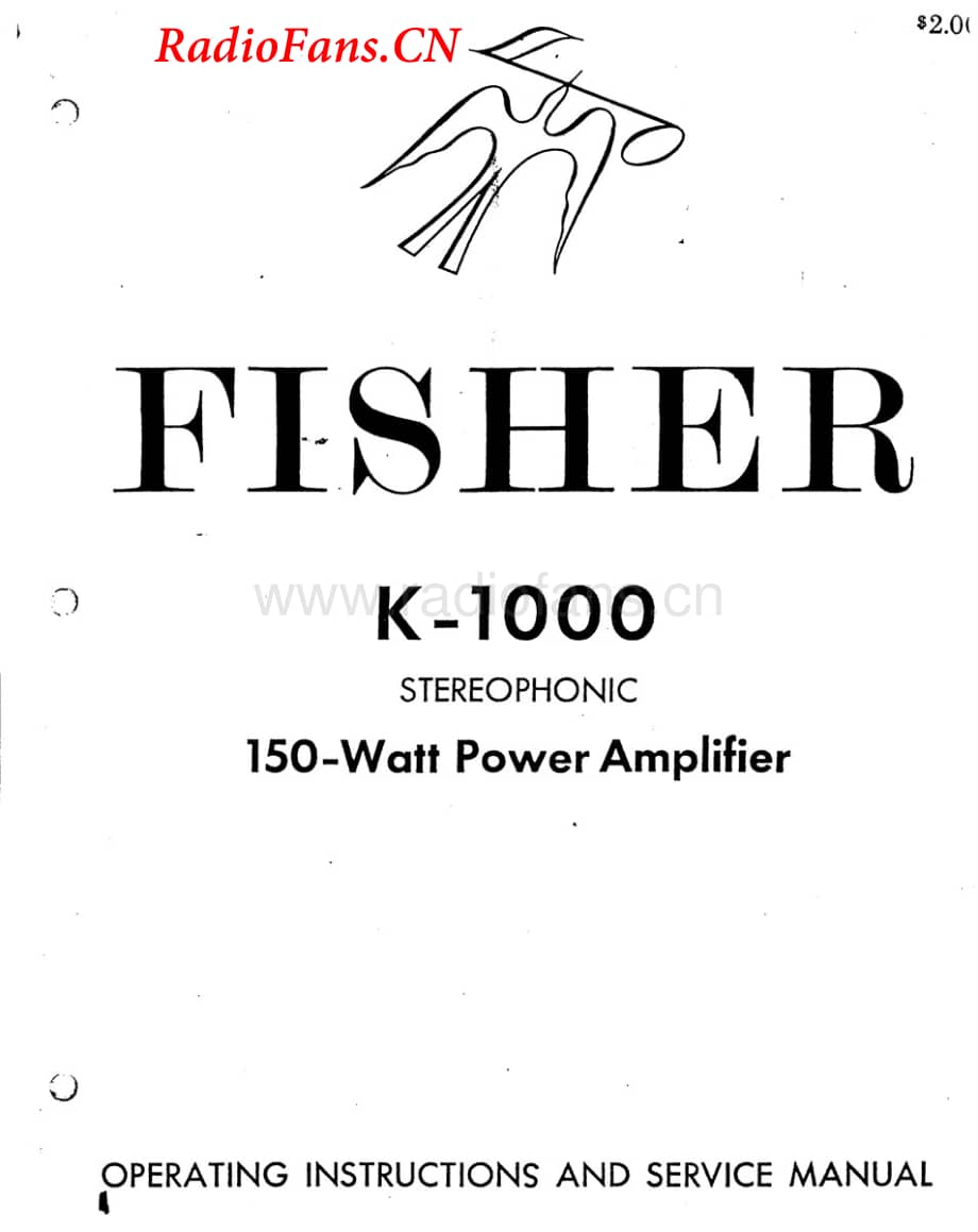 Fisher-K1000-pwr-sm维修电路图 手册.pdf_第1页