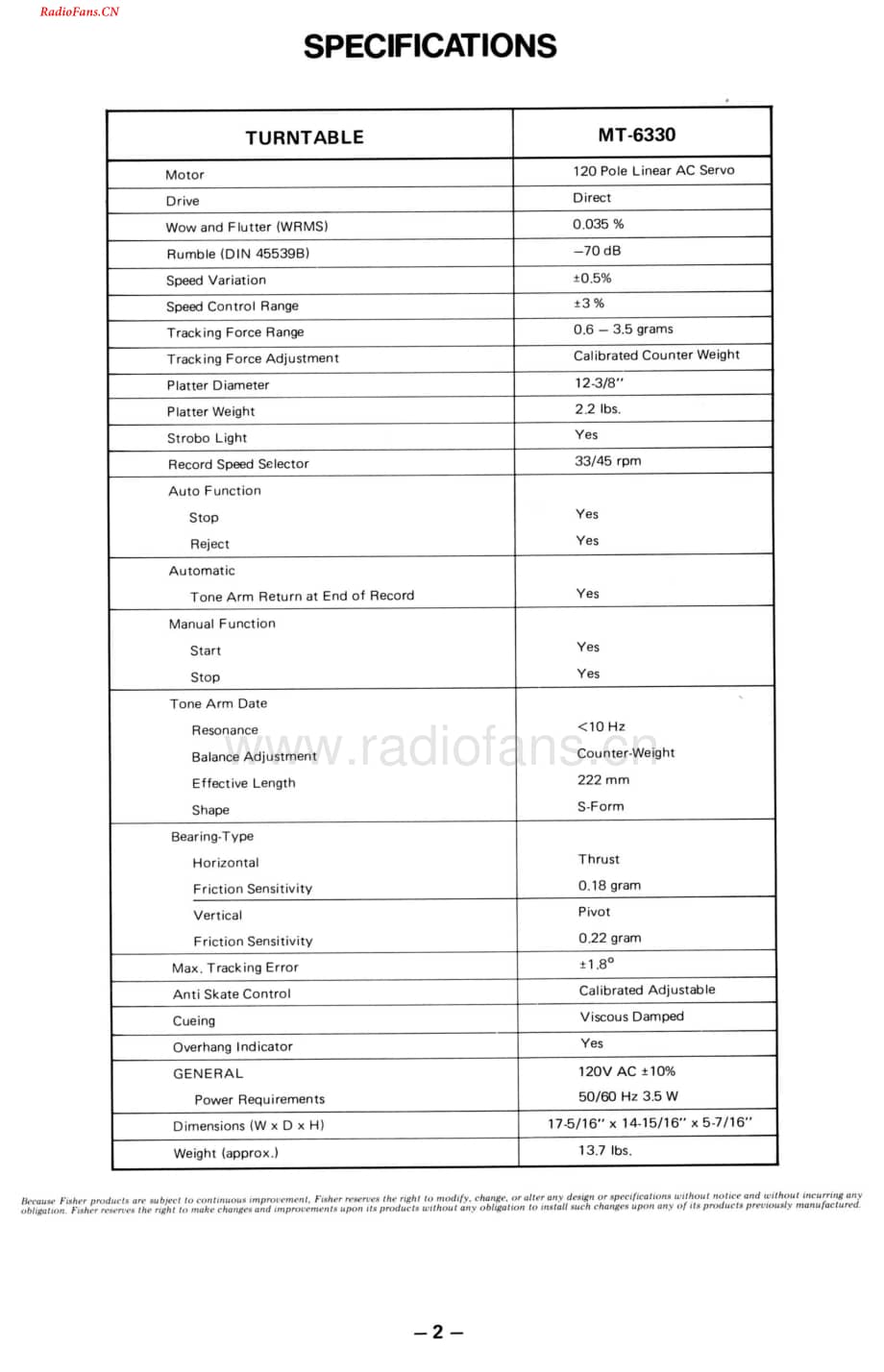 Fisher-MT6330-tt-sm维修电路图 手册.pdf_第2页