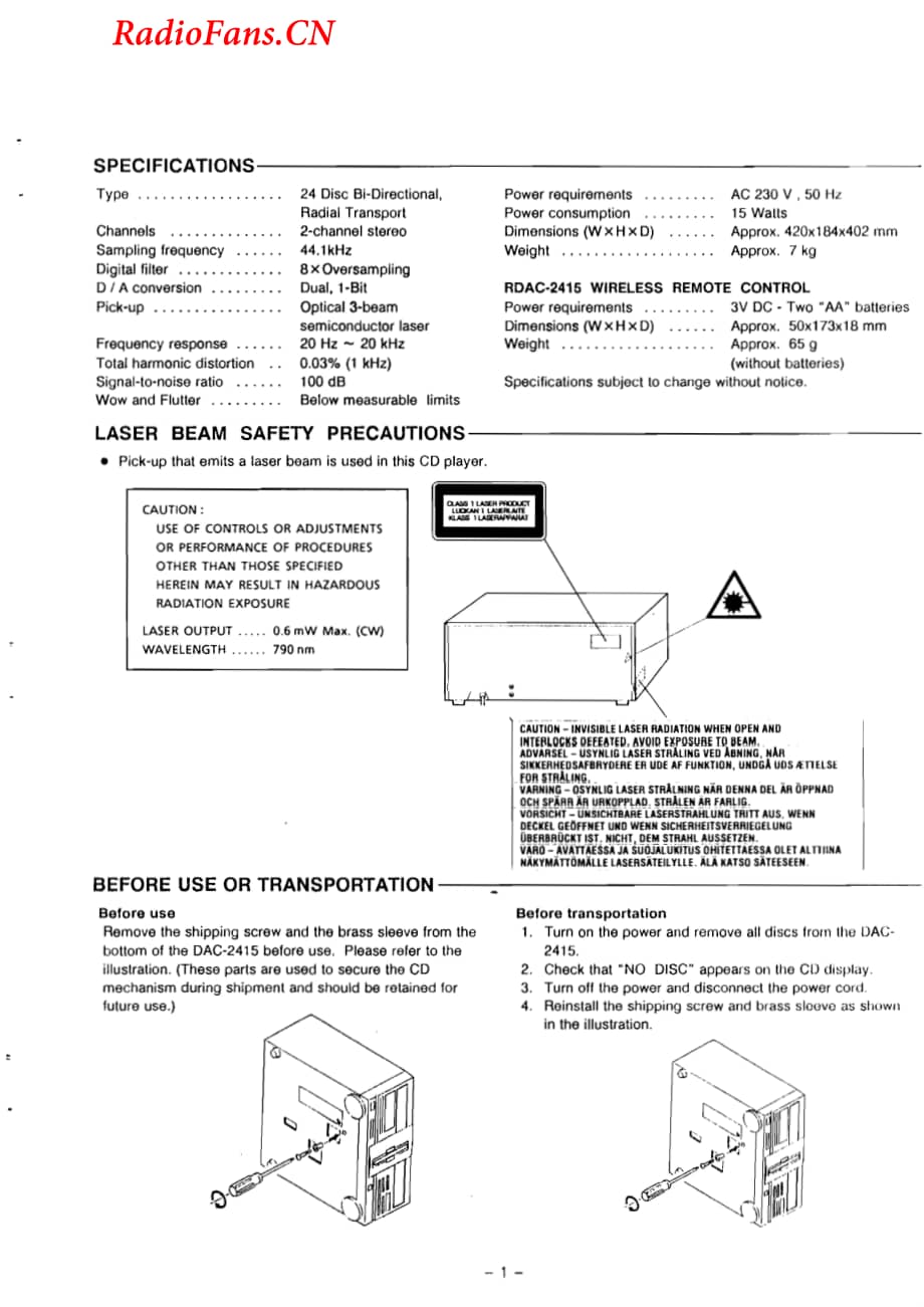 Fisher-DAC2415-cd-sm维修电路图 手册.pdf_第2页