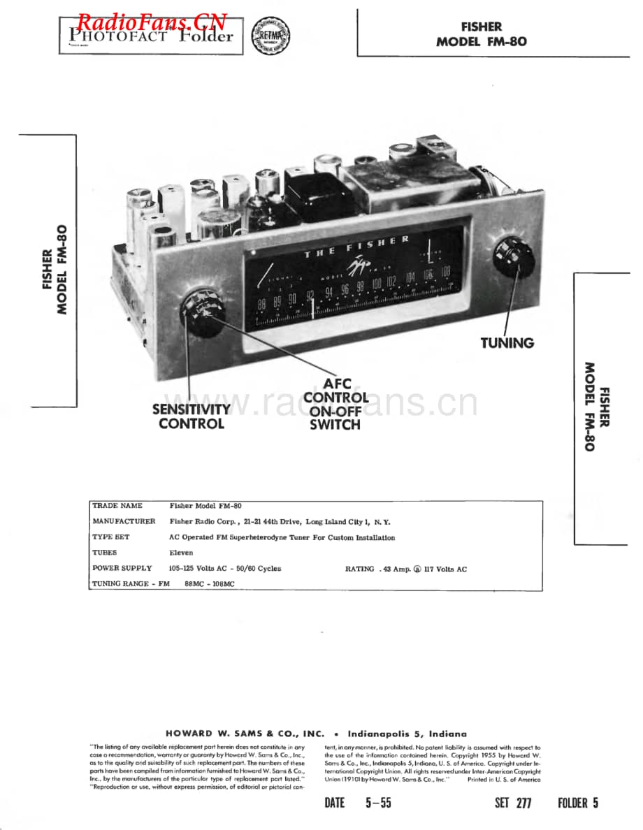 Fisher-FM80-tun-sm维修电路图 手册.pdf_第1页