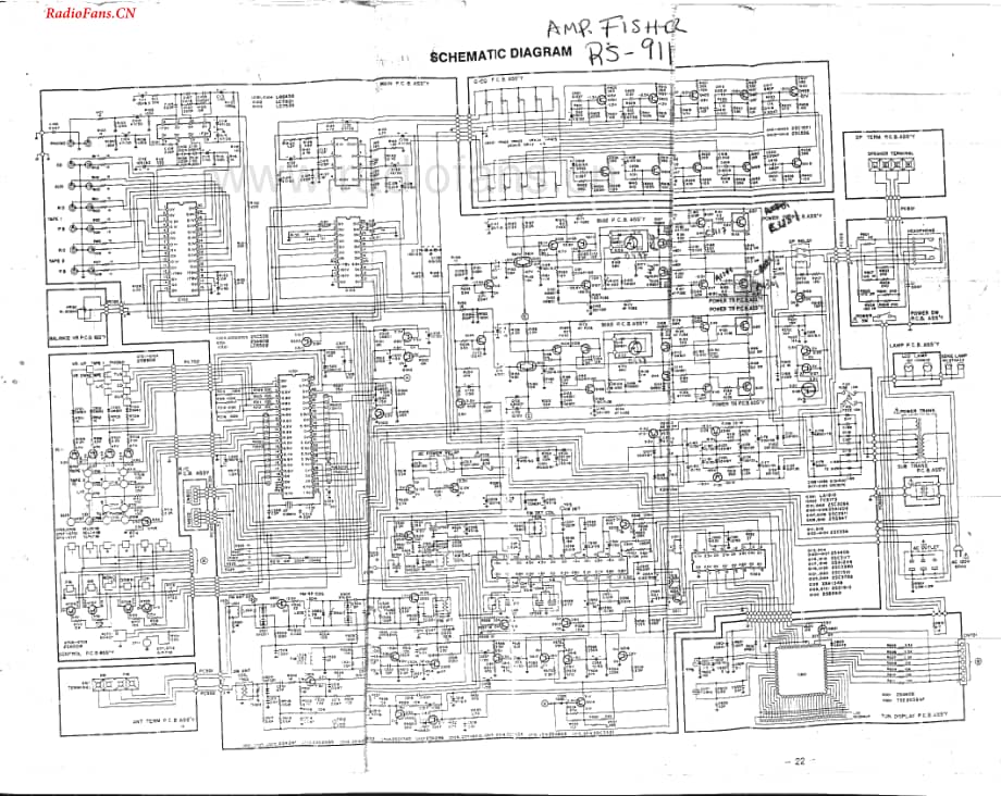 Fisher-RS911-rec-sch维修电路图 手册.pdf_第1页