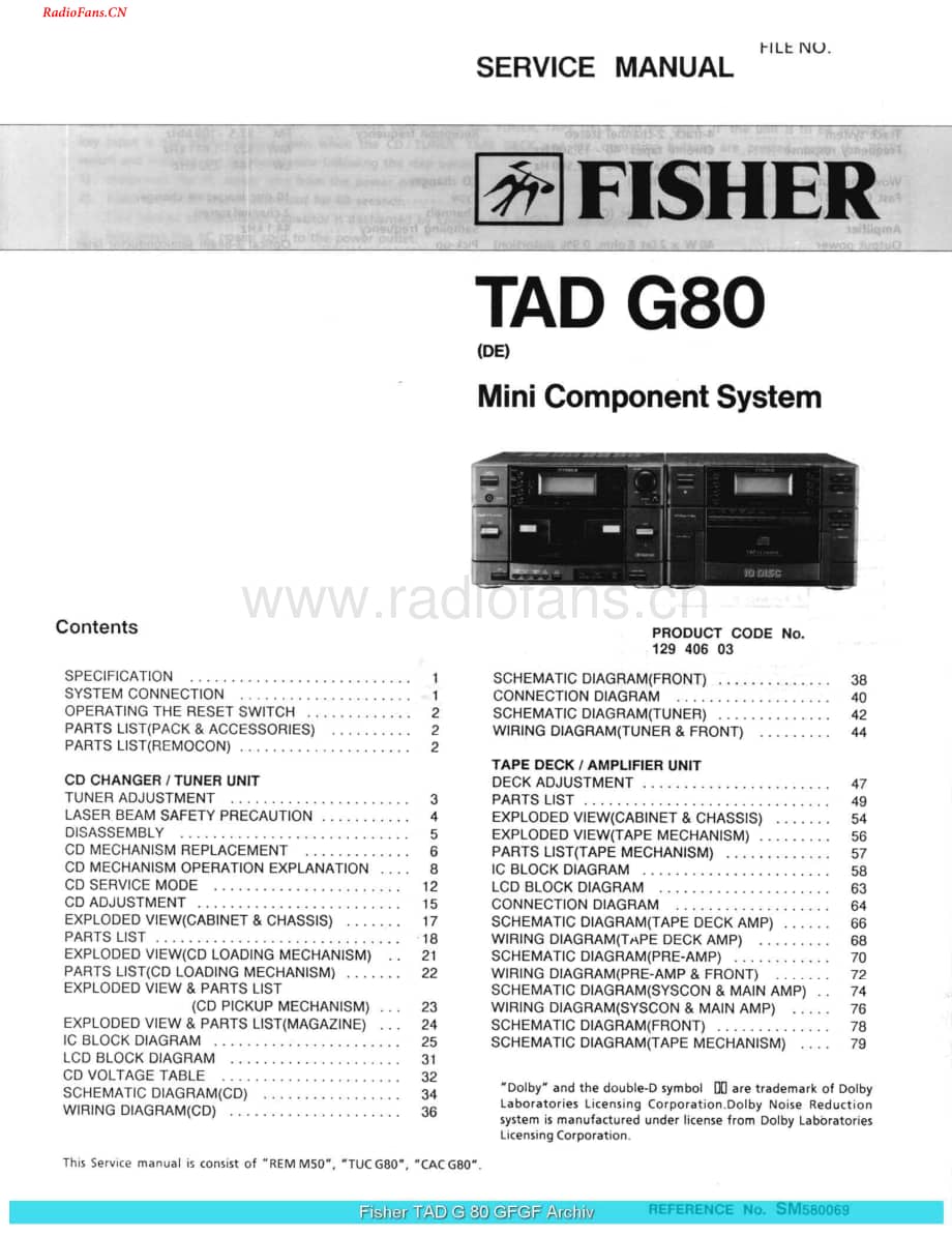 Fisher-TADG80-mc-sm维修电路图 手册.pdf_第1页