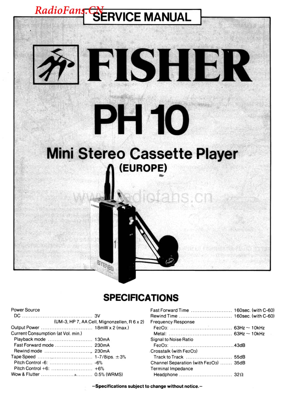 Fisher-PH10-tape-sm维修电路图 手册.pdf_第1页