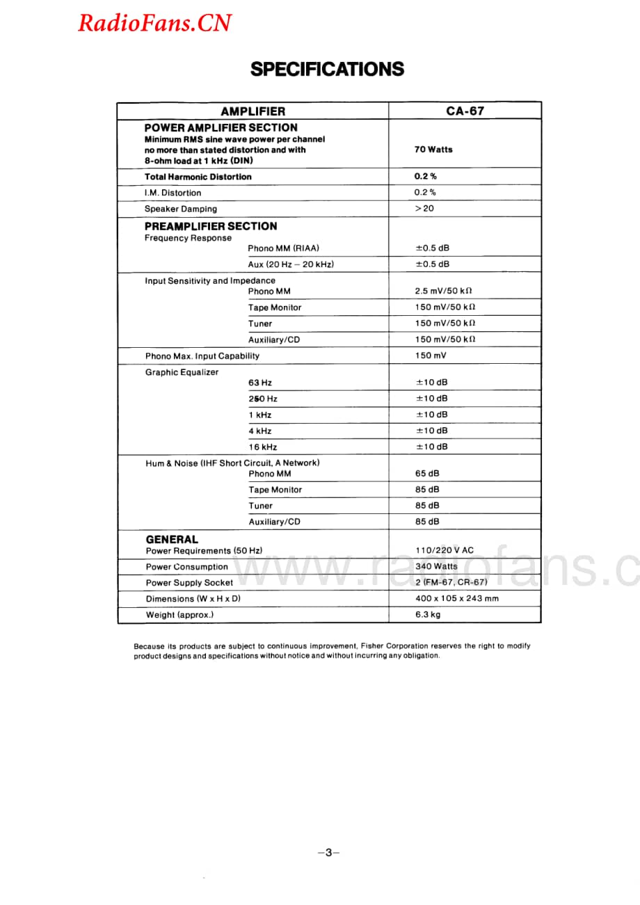 Fisher-CA67-int-sm维修电路图 手册.pdf_第3页