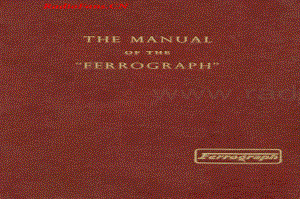Ferguson-Ferrograph2AN-tape-sm维修电路图 手册.pdf