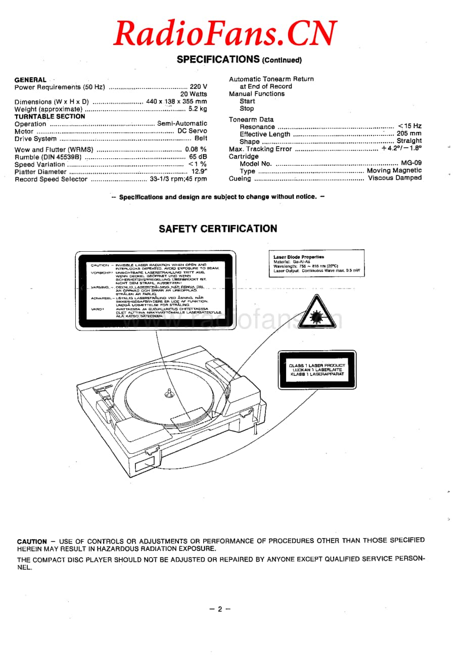 Fisher-DAC9025-cd-sm维修电路图 手册.pdf_第2页