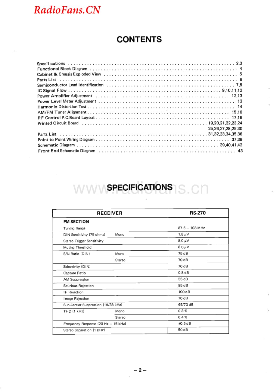 Fisher-RS270-rec-sm维修电路图 手册.pdf_第2页