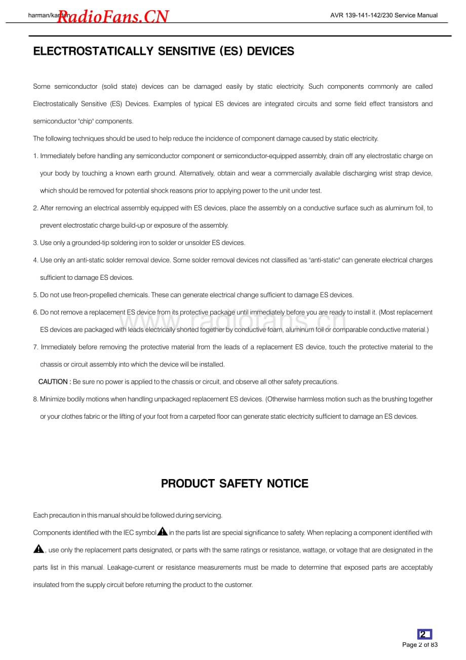 HarmanKardon-AVR142.230-avr-sm维修电路图 手册.pdf_第2页