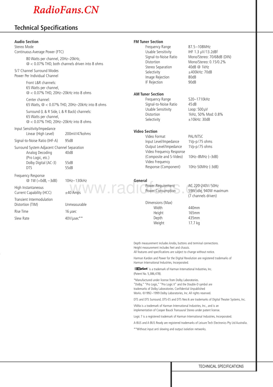 HarmanKardon-AVR430-avr-sm2维修电路图 手册.pdf_第2页