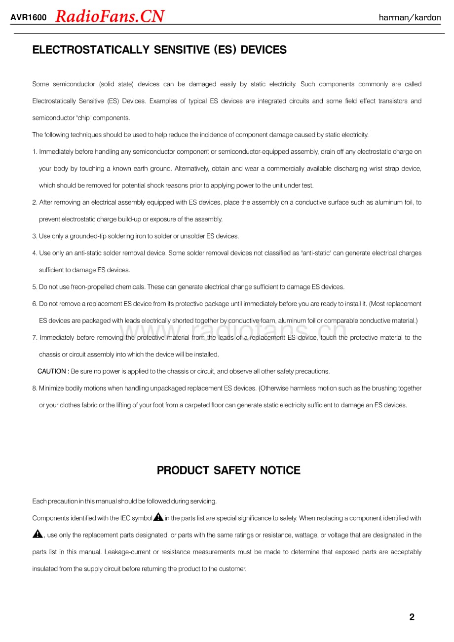 HarmanKardon-AVR1600-avr-sm维修电路图 手册.pdf_第2页