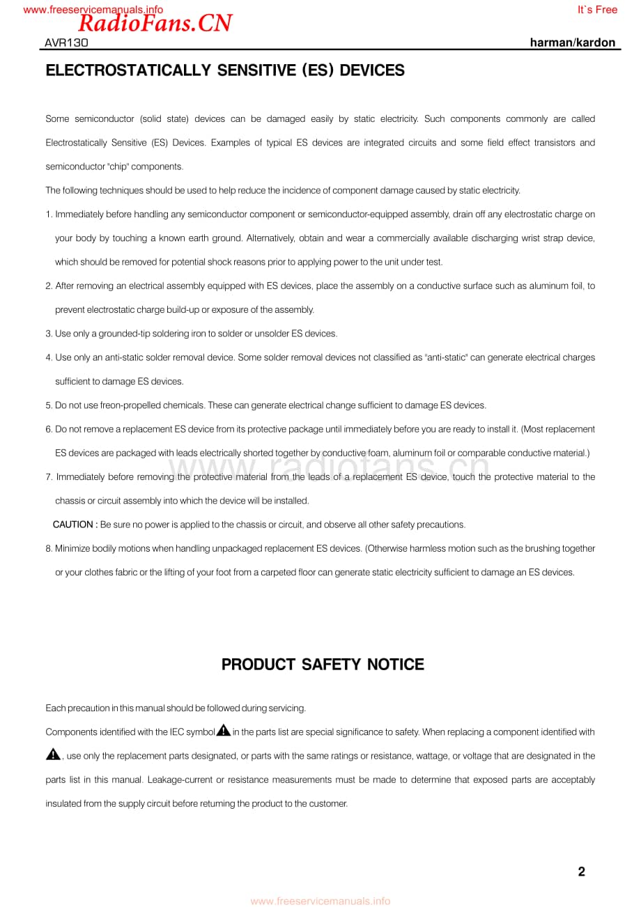 HarmanKardon-AVR130-avr-sm维修电路图 手册.pdf_第2页